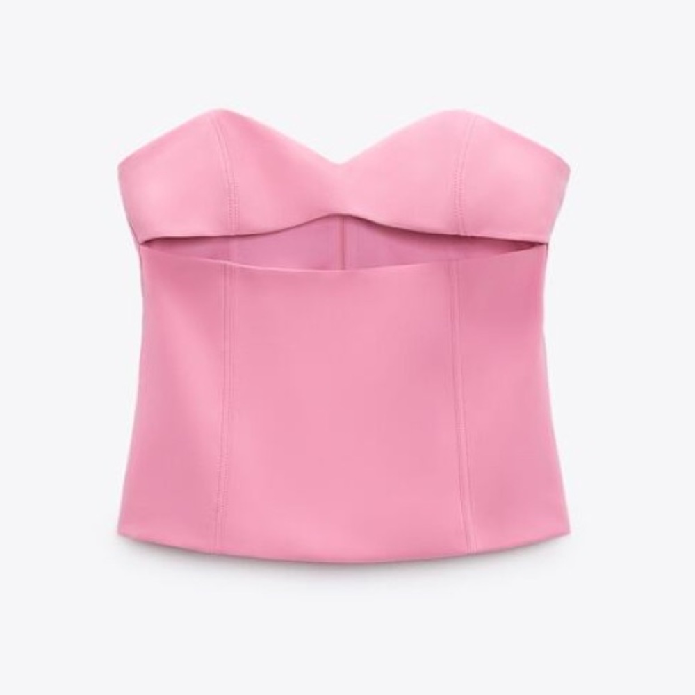 ZARA Strapless Cut Out Top